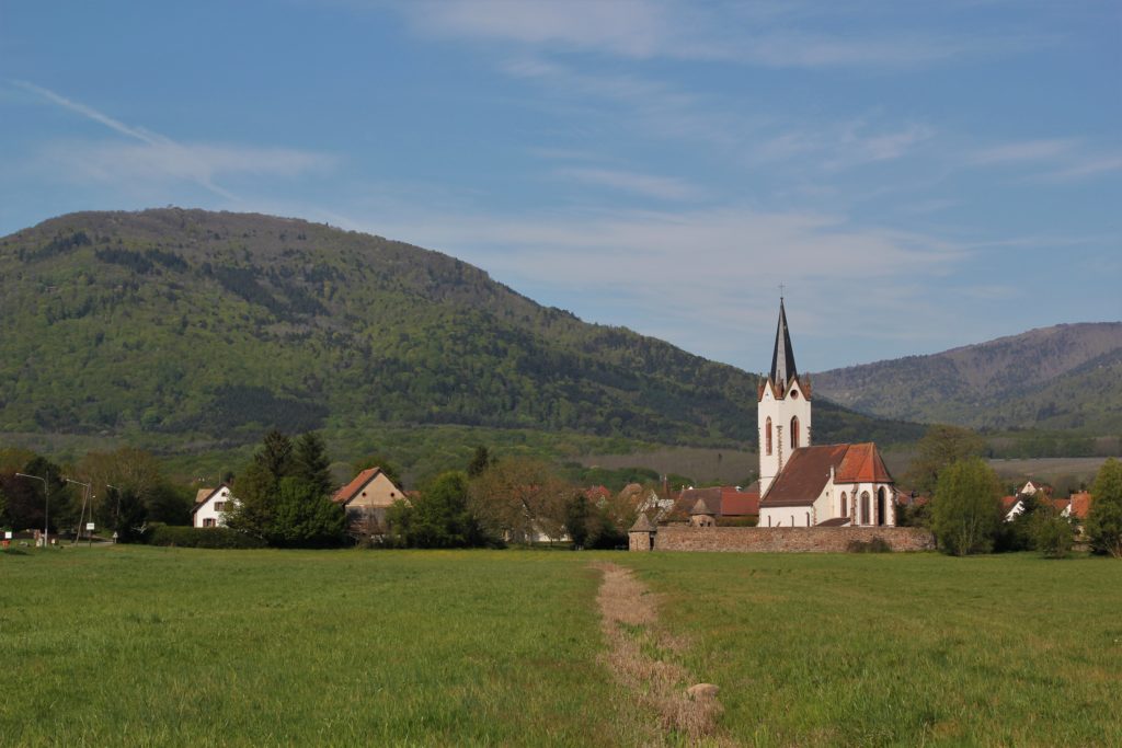 vue du village de Hartmannswiller à l'entrée